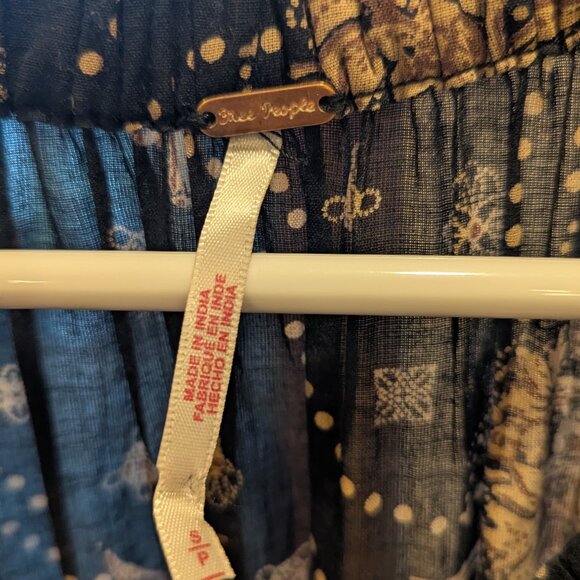 Free People Golden Hour Maxi Dress Cotton Floral Boho-Small - Picture 6 of 8